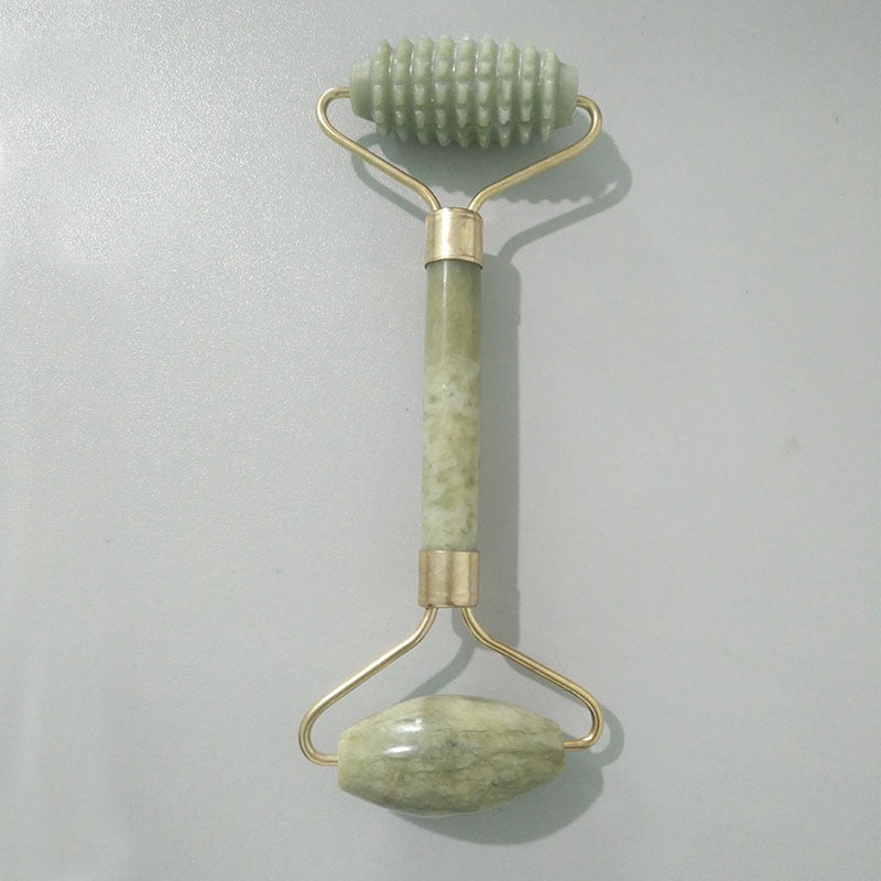 Double Heads Jade Facial Massage Roller