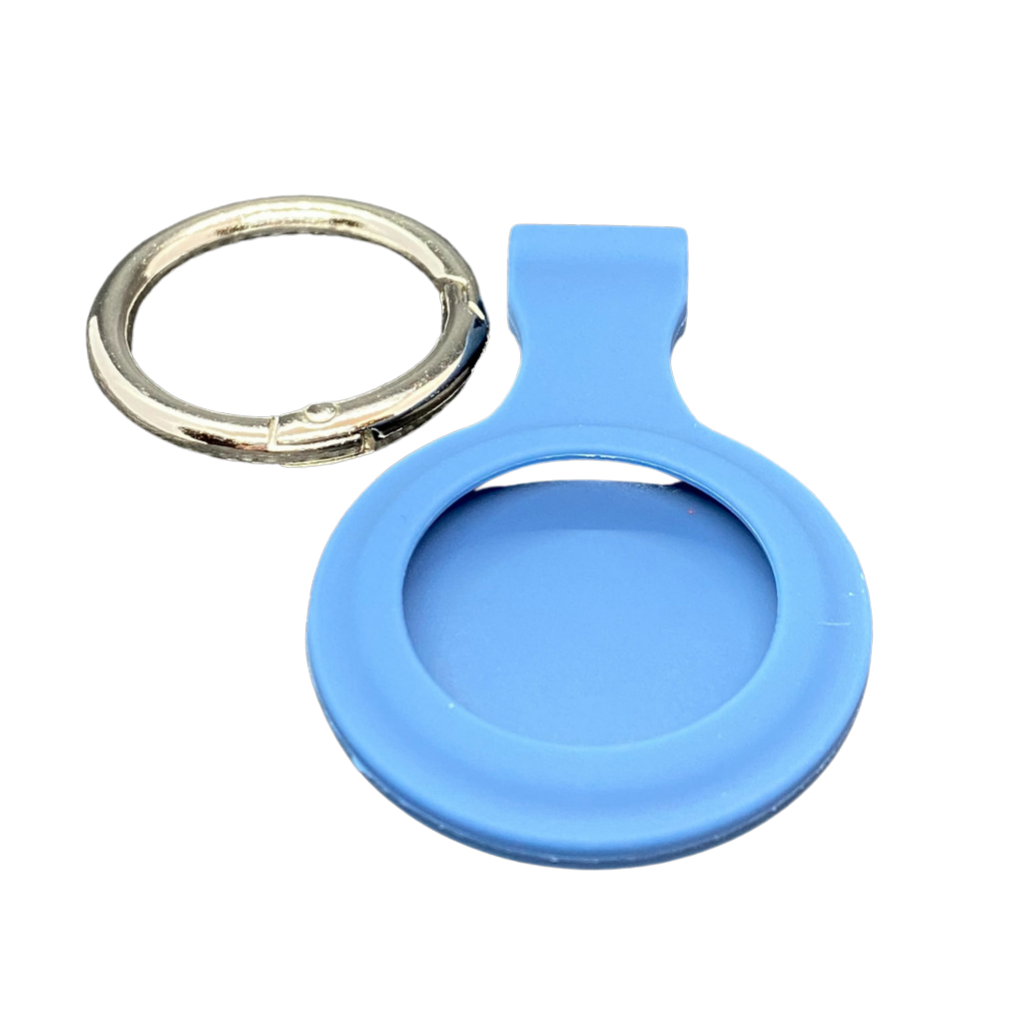 Blue Silicone AirTag Case