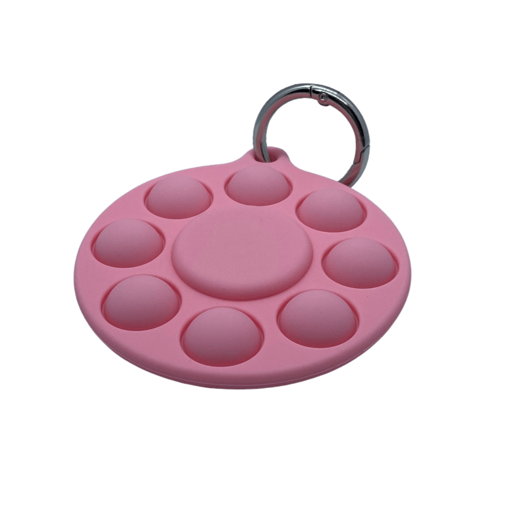 Pink Pop-It AirTag Keychain Case