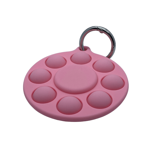 Pink Pop-It AirTag Keychain Case