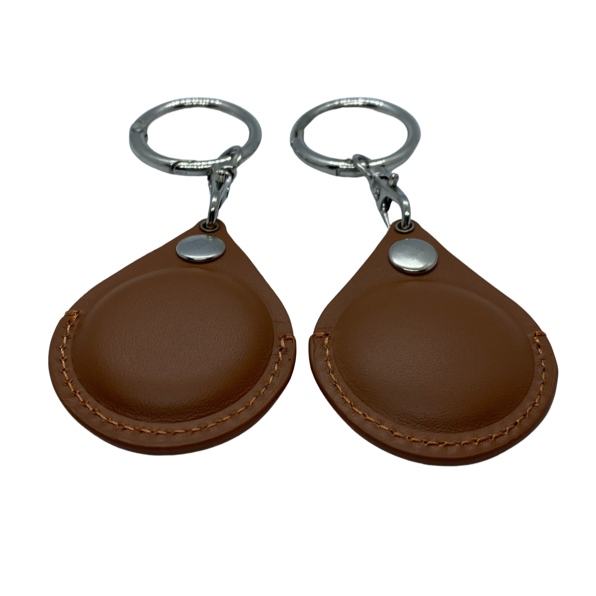 Brown Leather AirTag Keychains