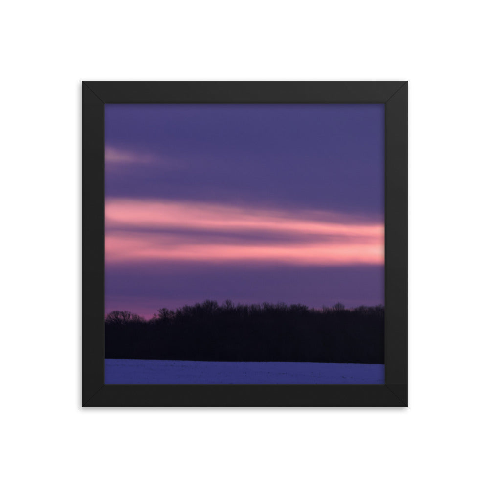 Purple Sunset Framed poster