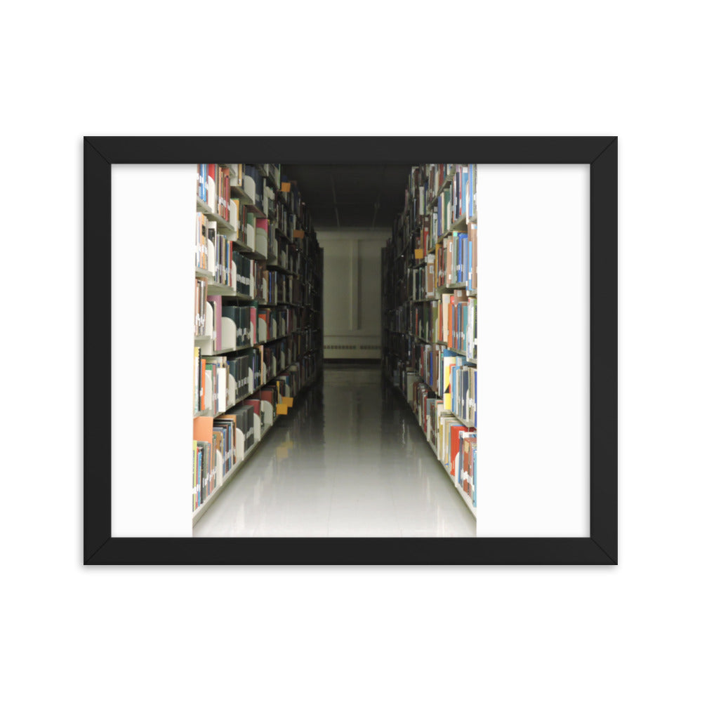 Library Shelves Framed poster