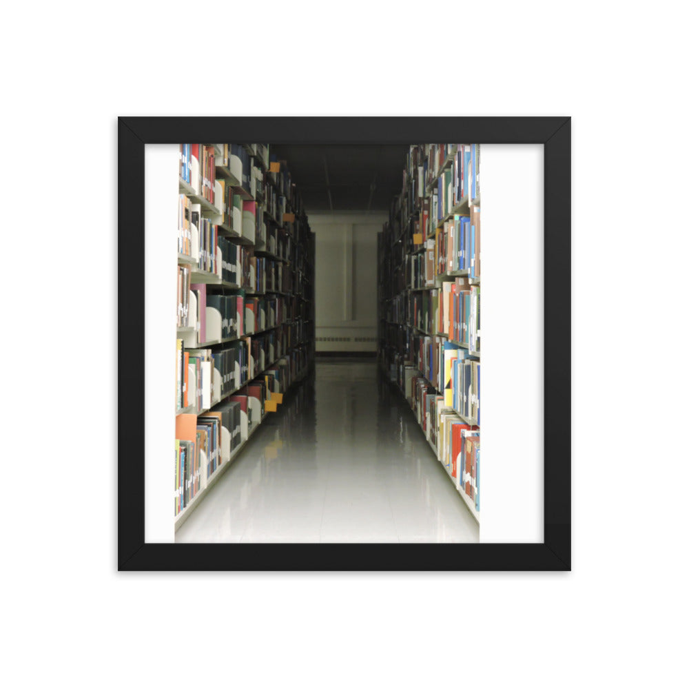 Library Shelves Framed poster