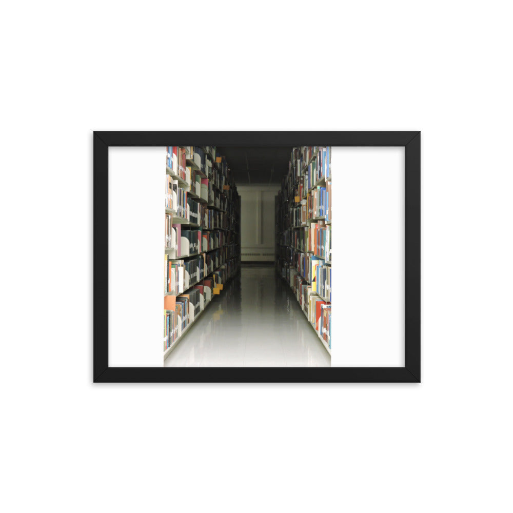 Library Shelves Framed poster