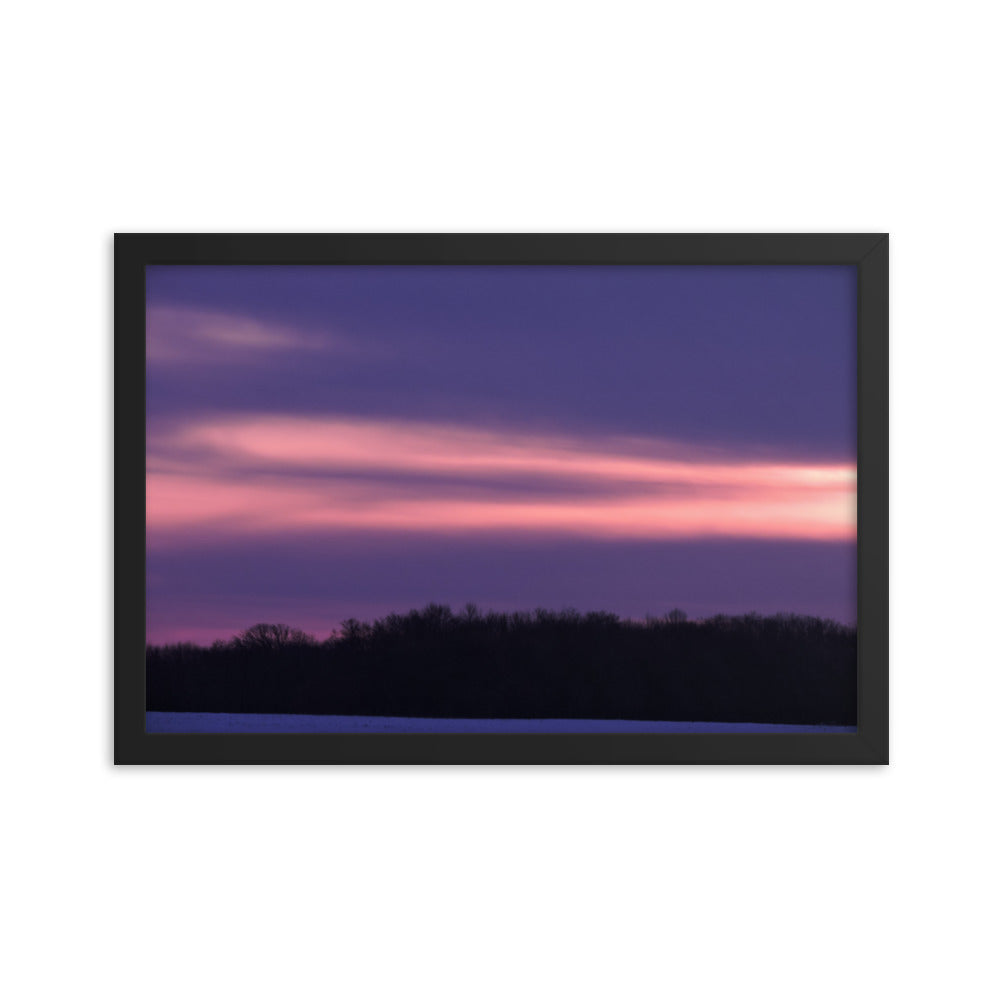 Purple Sunset Framed poster