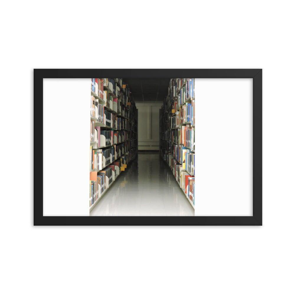 Library Shelves Framed poster