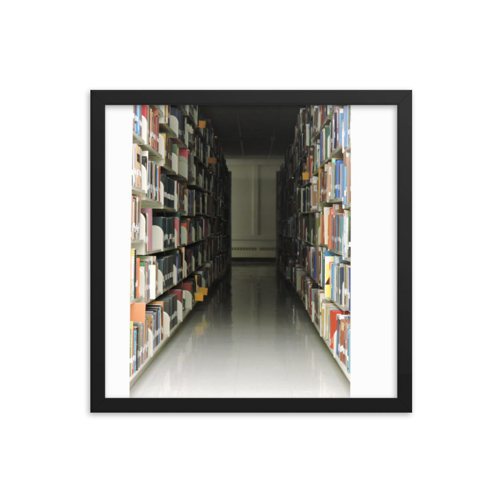 Library Shelves Framed poster