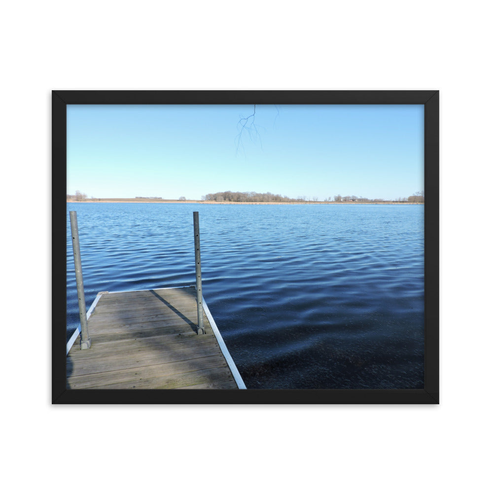 Lake Dock Framed poster