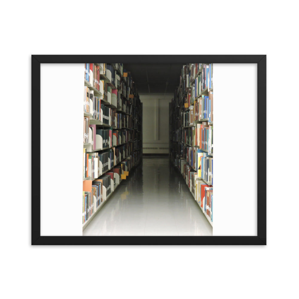 Library Shelves Framed poster