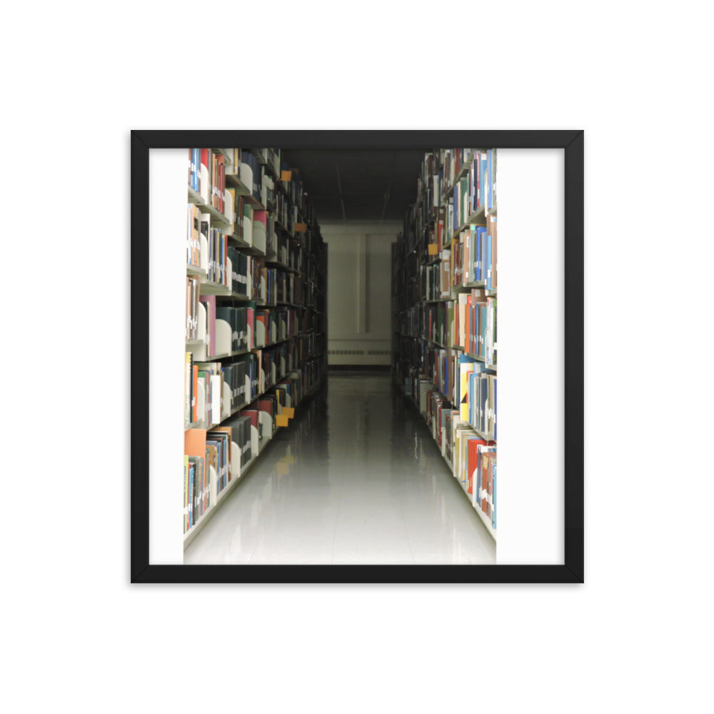 Library Shelves Framed poster