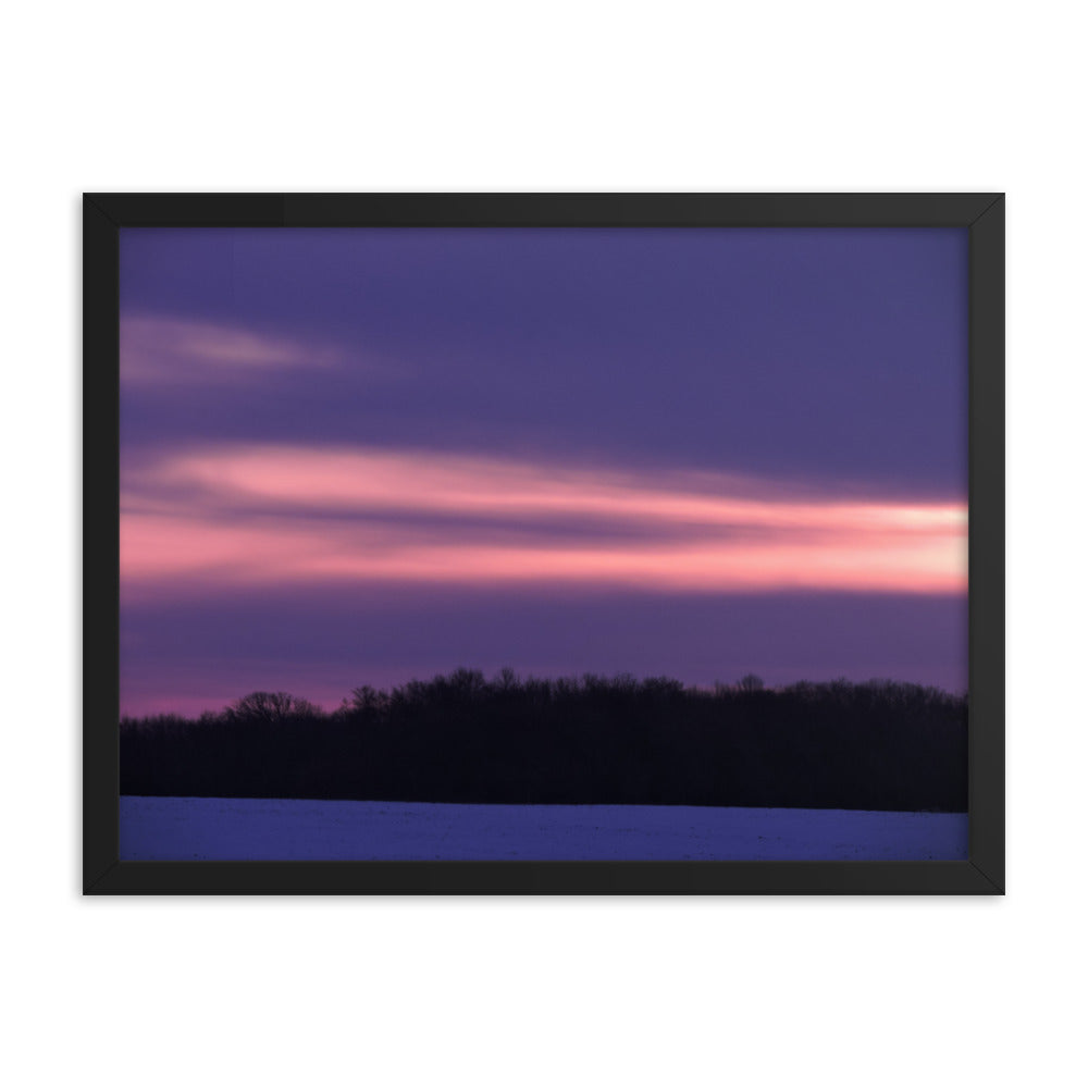 Purple Sunset Framed poster