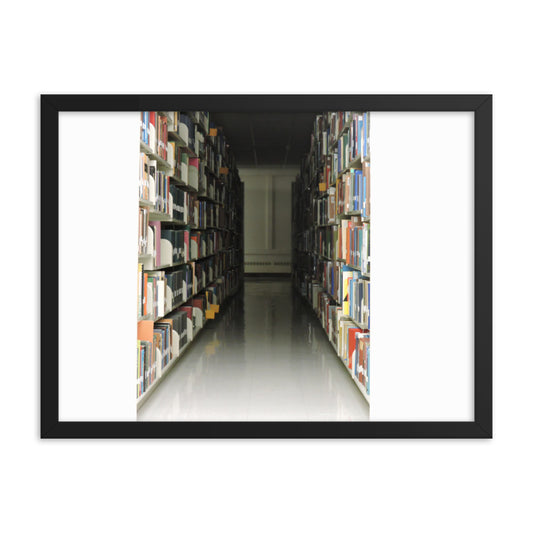 Library Shelves Framed poster