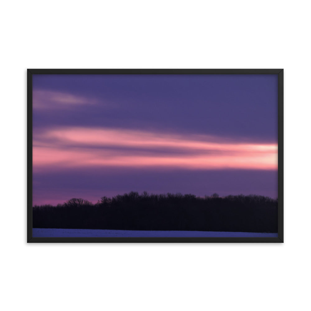 Purple Sunset Framed poster