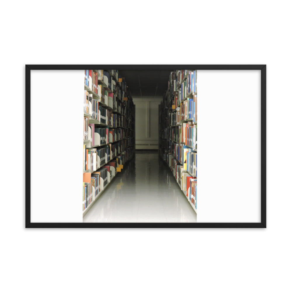 Library Shelves Framed poster