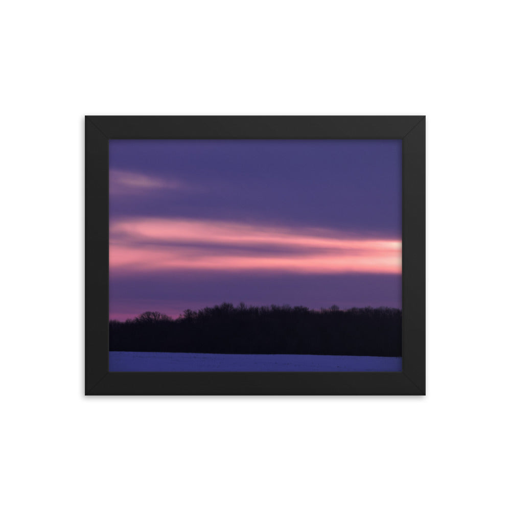 Purple Sunset Framed poster