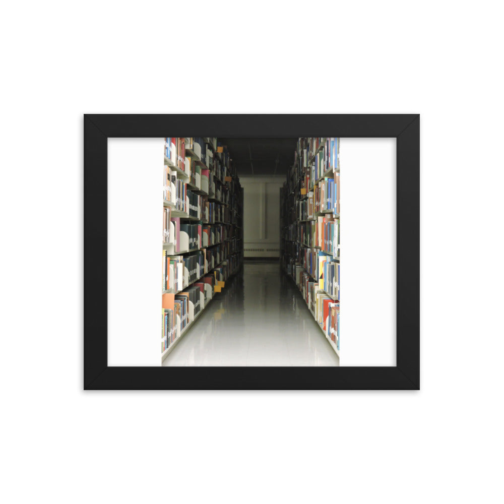 Library Shelves Framed poster