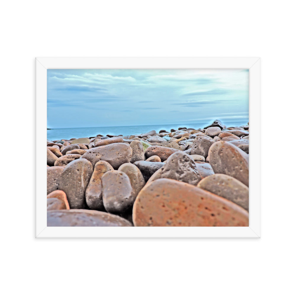 Close Up Rock Beach Framed poster