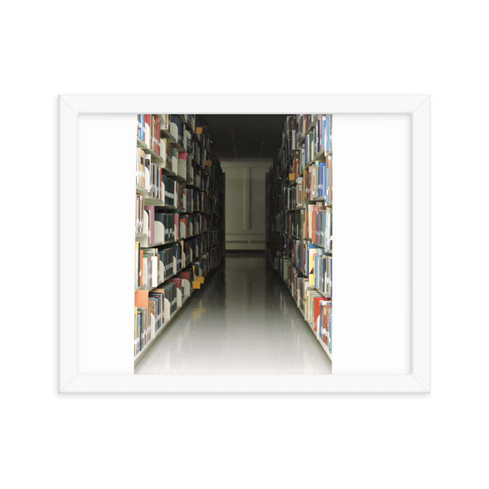 Library Shelves Framed poster