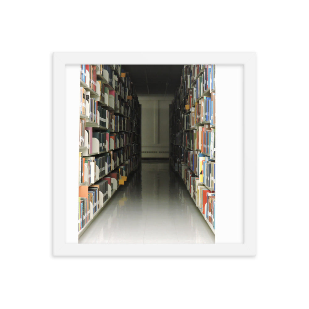 Library Shelves Framed poster