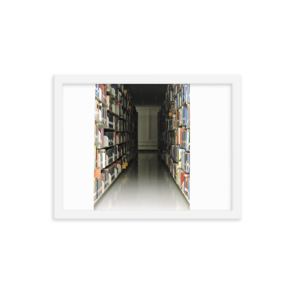 Library Shelves Framed poster