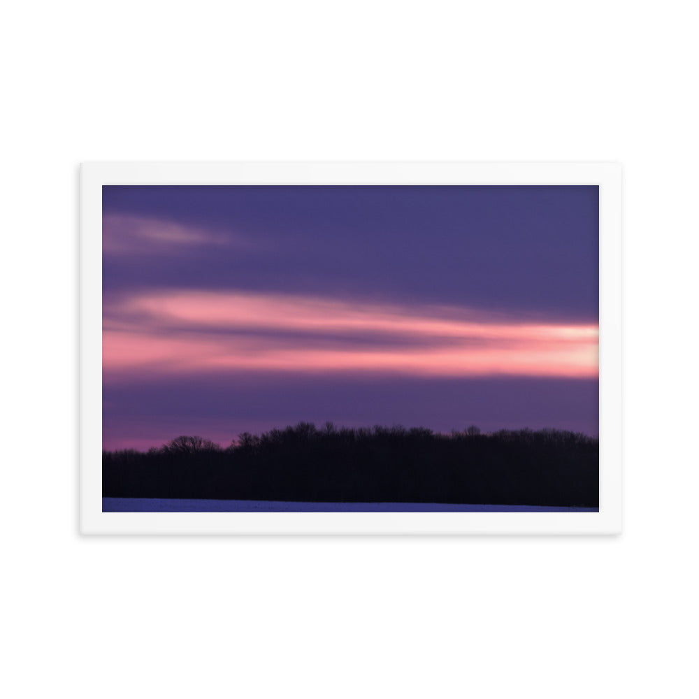 Purple Sunset Framed poster