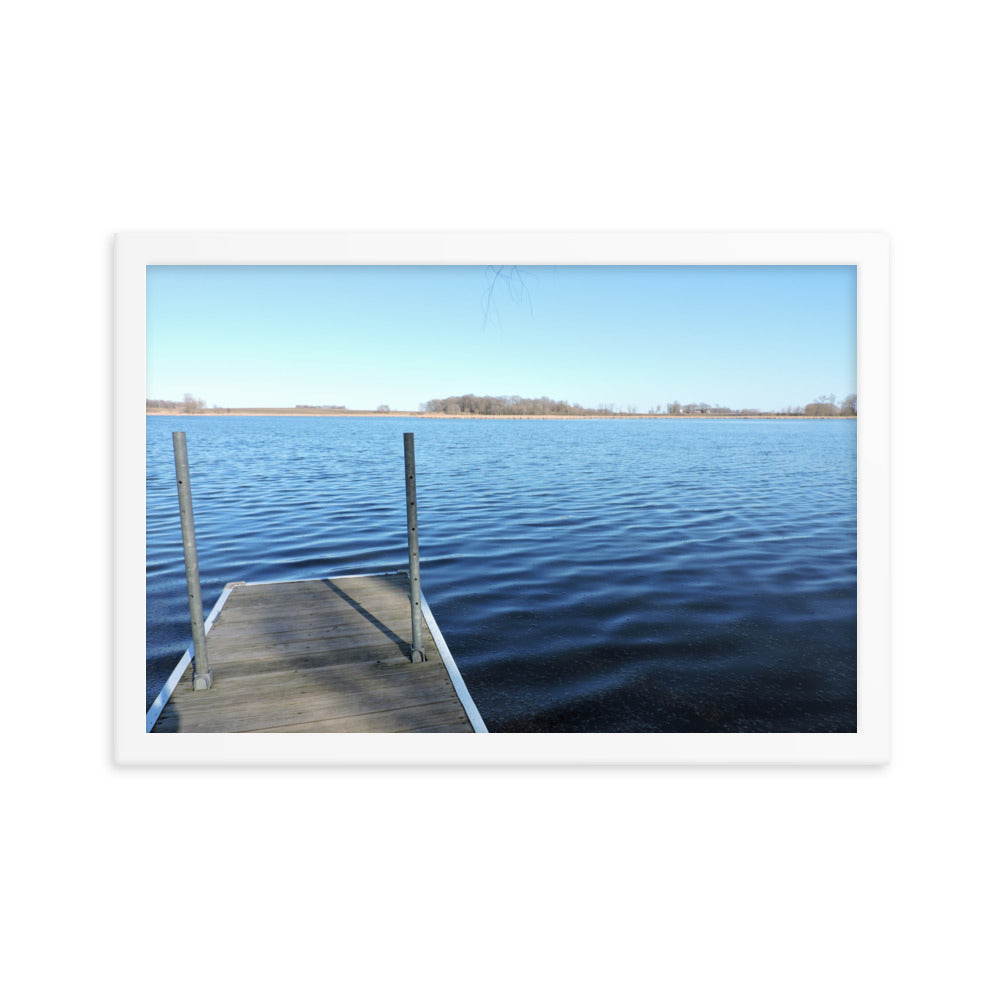 Lake Dock Framed poster