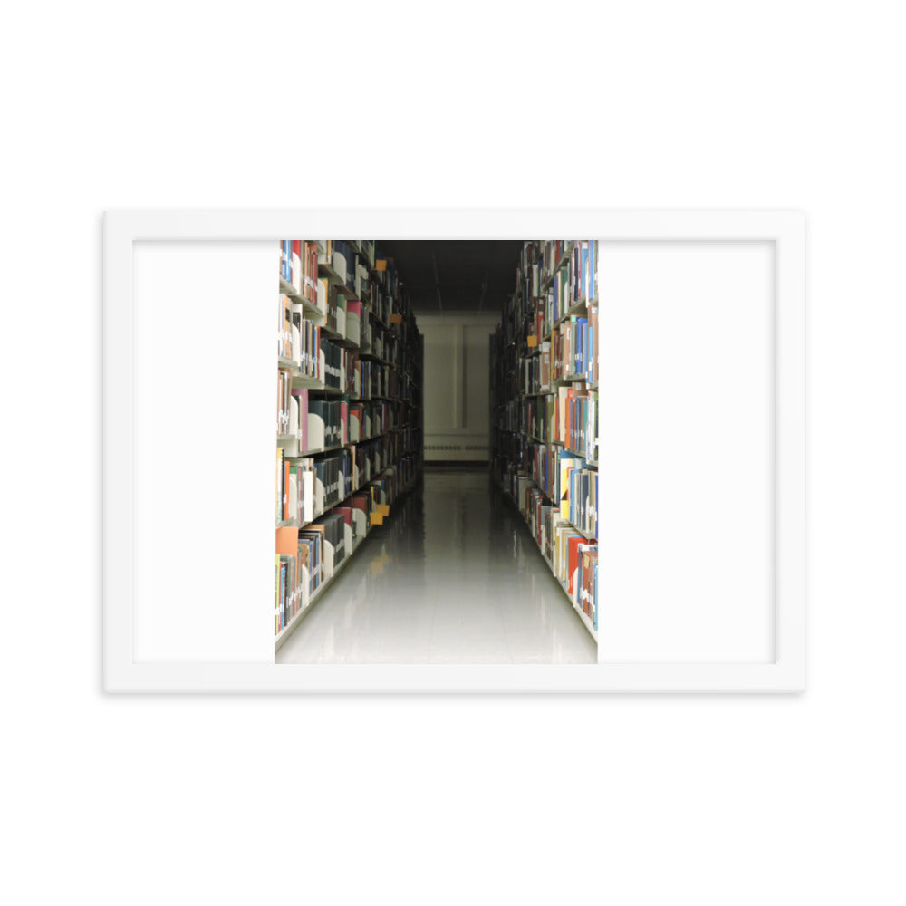 Library Shelves Framed poster