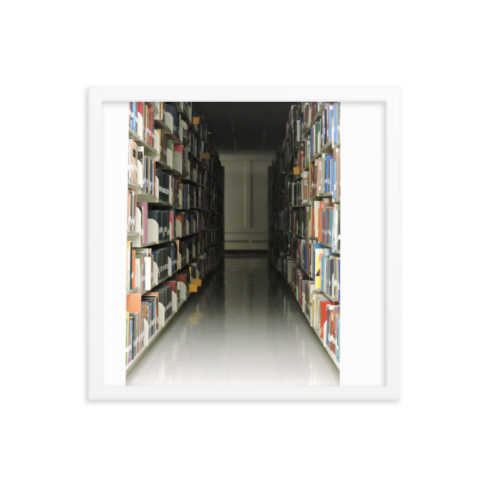 Library Shelves Framed poster