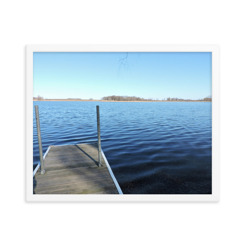 Lake Dock Framed poster