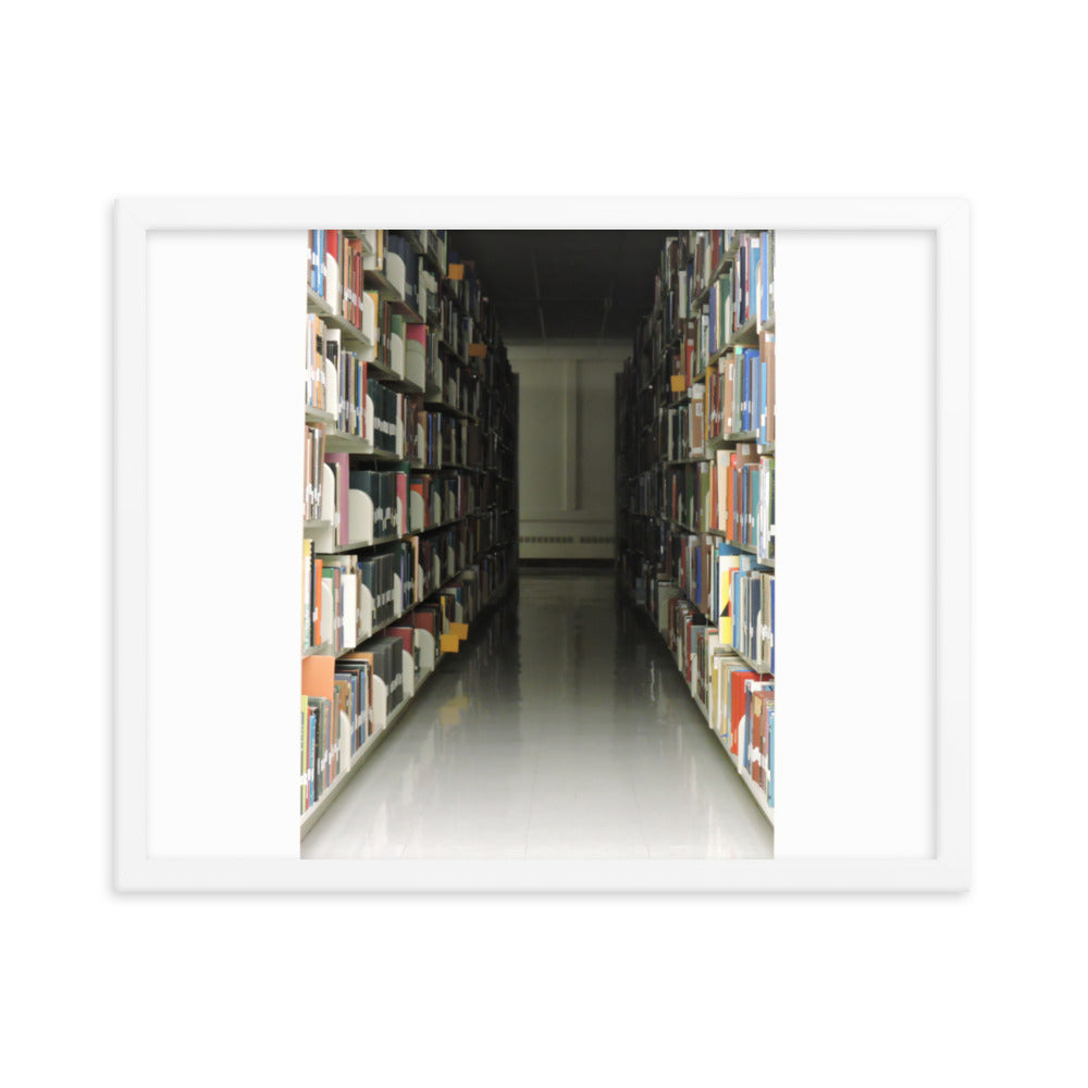 Library Shelves Framed poster