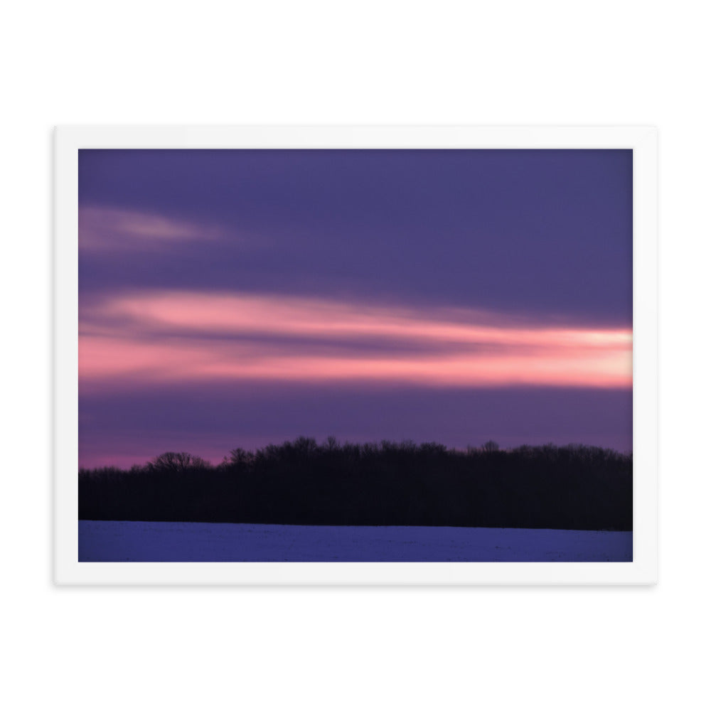 Purple Sunset Framed poster