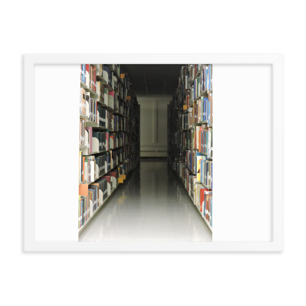 Library Shelves Framed poster