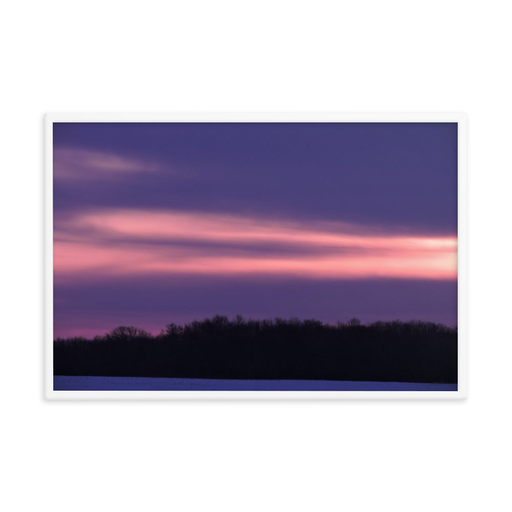 Purple Sunset Framed poster