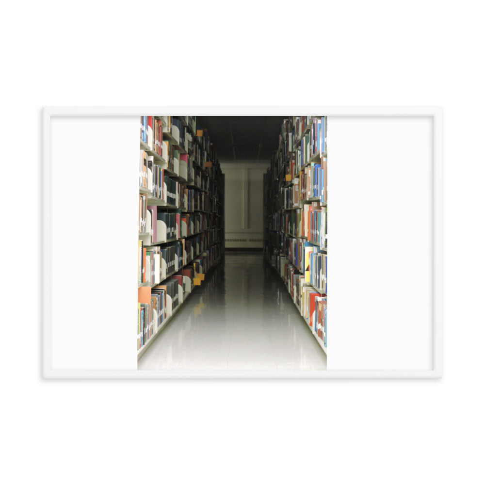 Library Shelves Framed poster