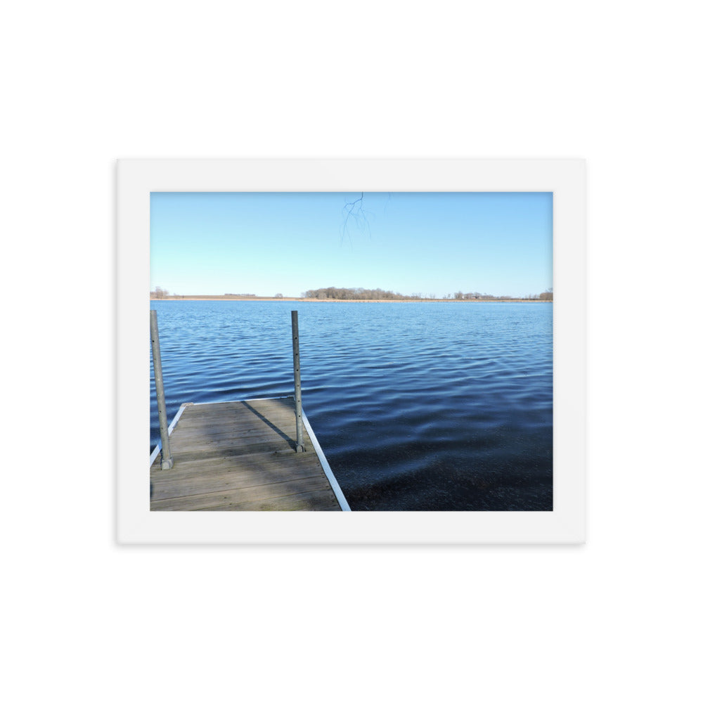 Lake Dock Framed poster