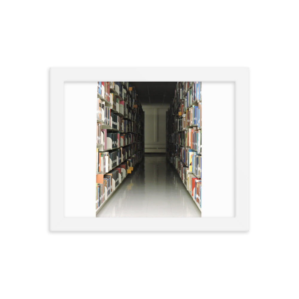 Library Shelves Framed poster