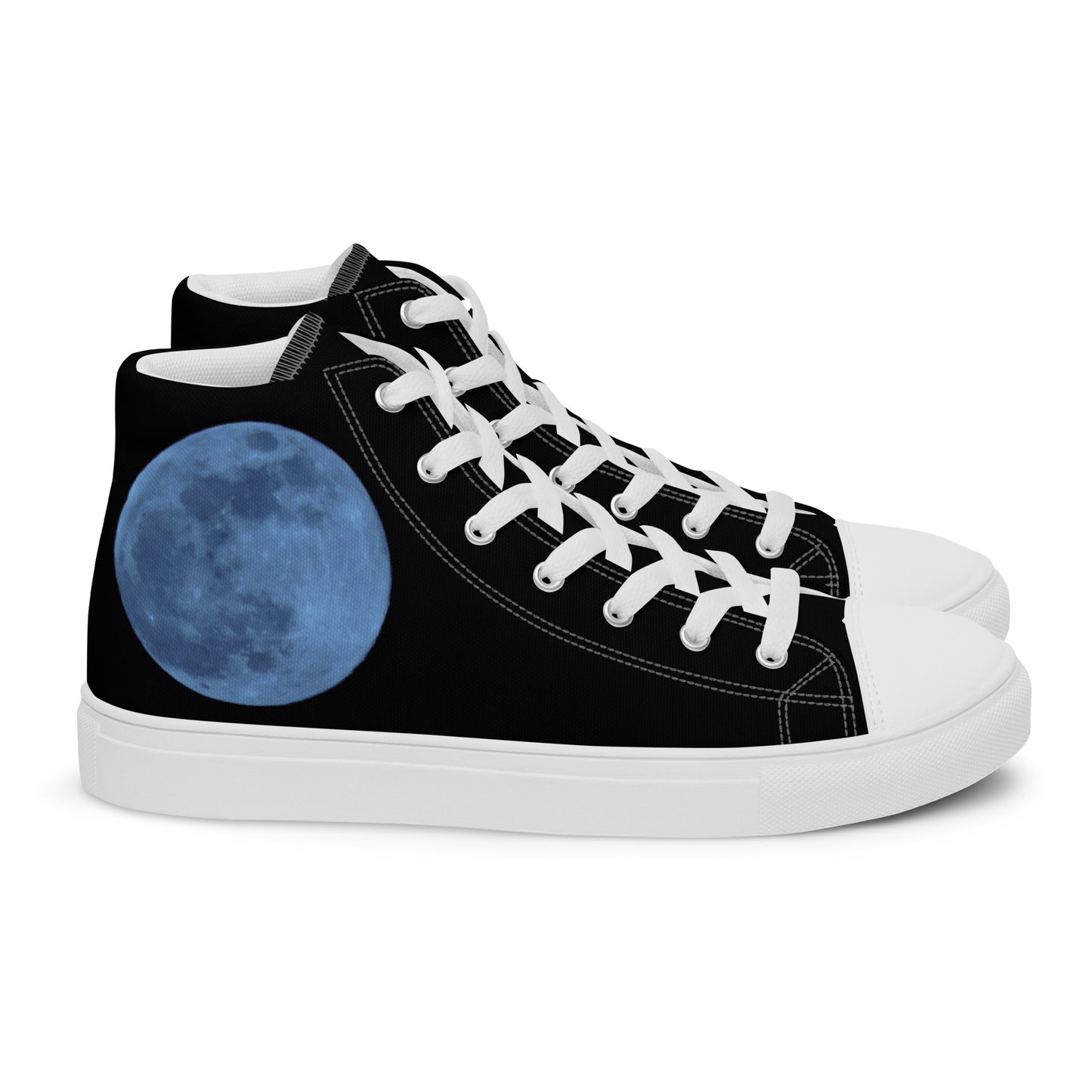 Men’s high top canvas shoes- Blue Moon