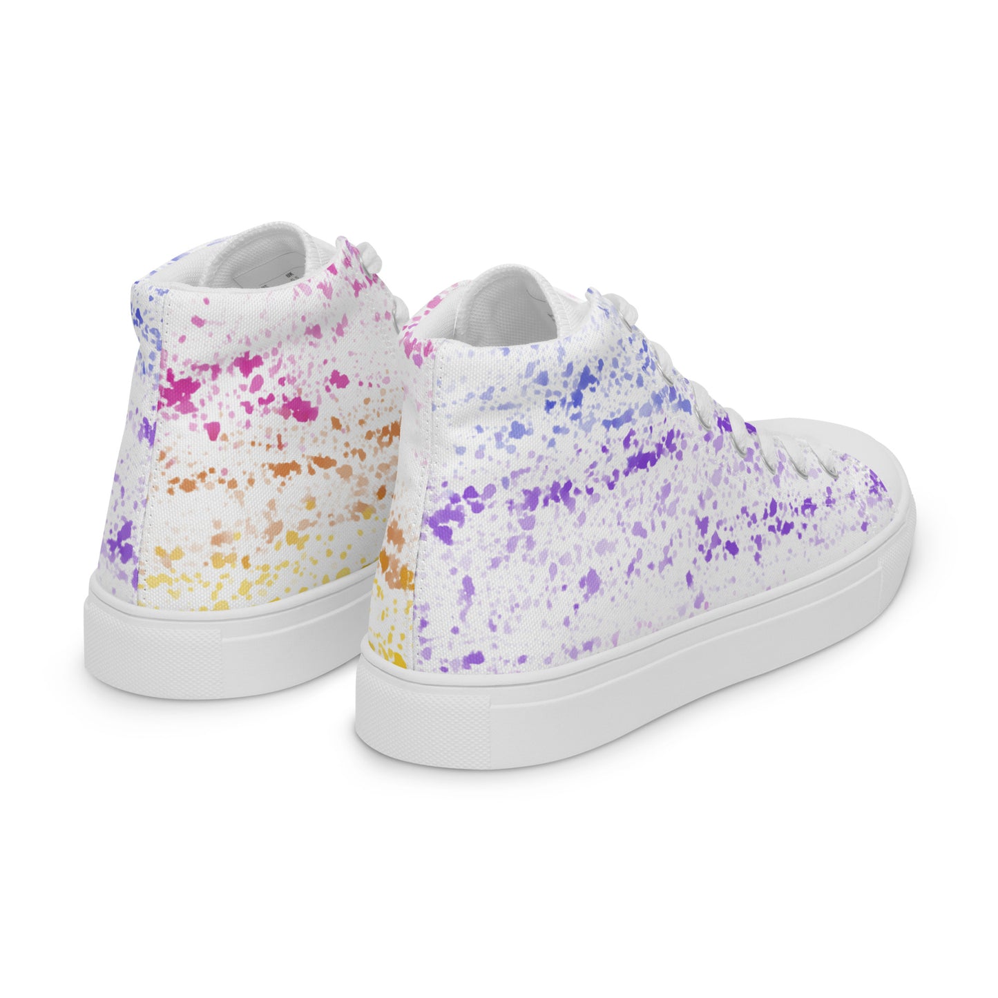 Men’s high top canvas shoes- Splatter Design